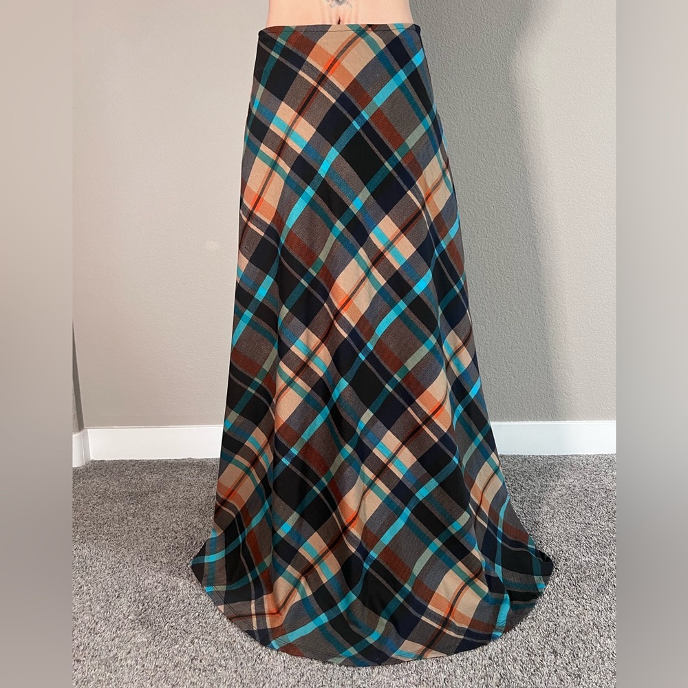 Plaid maxi skirt